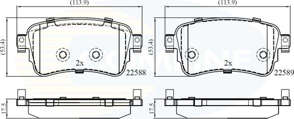 Comline CBP02351 - Set placute frana,frana disc allinparts.ro