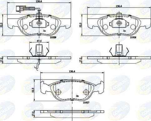 Comline CBP1477 - Set placute frana,frana disc allinparts.ro