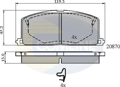 Comline CBP3163 - Set placute frana,frana disc allinparts.ro