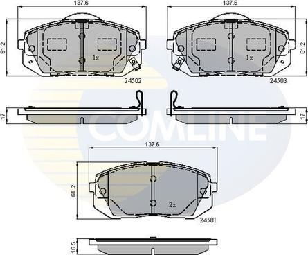 Comline CBP31768 - Set placute frana,frana disc allinparts.ro