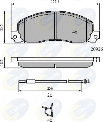 Comline CBP21048 - Set placute frana,frana disc - allinparts.ro