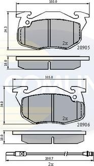 Comline CBP2258 - Set placute frana,frana disc - allinparts.ro
