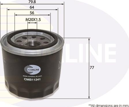 Comline CMB11341 - Filtru ulei allinparts.ro