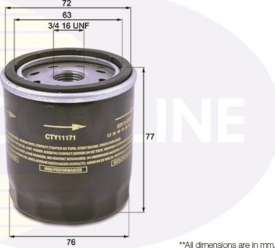 Comline CTY11171 - Filtru ulei allinparts.ro
