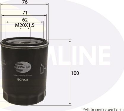 Comline EOF008 - Filtru ulei allinparts.ro