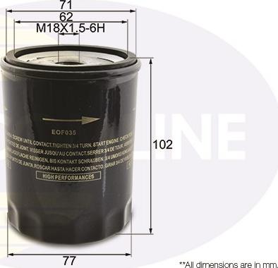 Comline EOF035 - Filtru ulei allinparts.ro