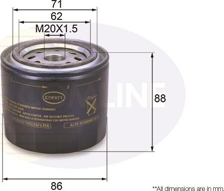 Comline EOF071 - Filtru ulei allinparts.ro