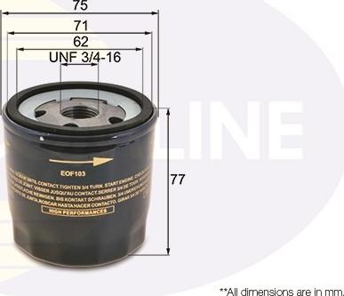 Comline EOF103 - Filtru ulei - allinparts.ro
