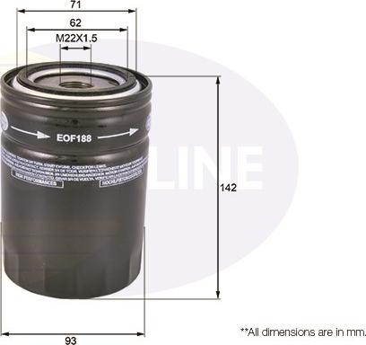 Comline EOF188 - Filtru ulei - allinparts.ro
