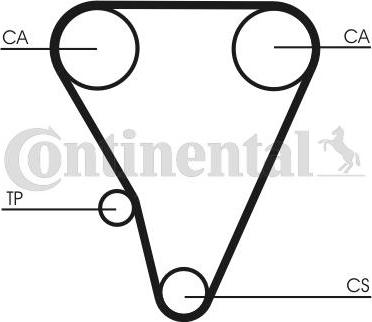 CONTINENTAL CT555 - Curea de distributie allinparts.ro