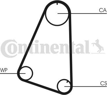 CONTINENTAL CT504WP1 - Set pompa apa + curea dintata allinparts.ro