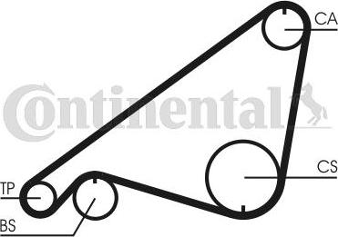 CONTINENTAL CT752 - Curea de distributie - allinparts.ro