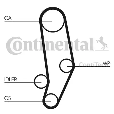 CONTINENTAL CT704K1 - Set curea de distributie allinparts.ro