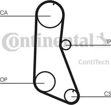 CONTINENTAL CT716 - Curea de distributie allinparts.ro
