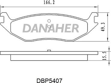 Danaher DBP5407 - Set placute frana,frana disc - allinparts.ro