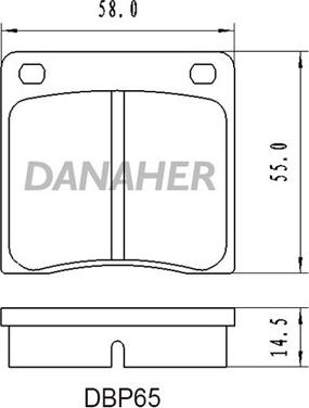 Danaher DBP65 - Set placute frana,frana disc allinparts.ro