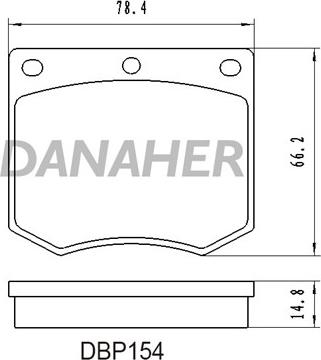Danaher DBP154 - Set placute frana,frana disc allinparts.ro