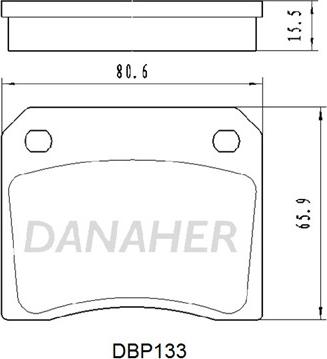 Danaher DBP133 - Set placute frana,frana disc allinparts.ro