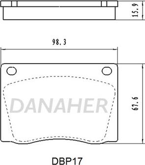 Danaher DBP17 - Set placute frana,frana disc allinparts.ro