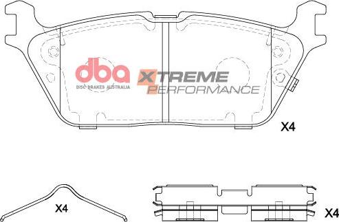 DBA Australia DB15196XP - Set placute frana,frana disc allinparts.ro