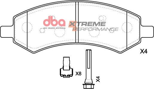 DBA Australia DB7991XP - Set placute frana,frana disc allinparts.ro