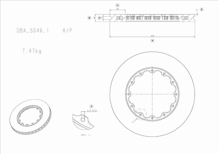 DBA Australia DBA5046.1 - Disc frana de performanta allinparts.ro