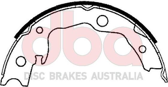 DBA Australia DBAS1946 - Set saboti frana, frana de mana allinparts.ro