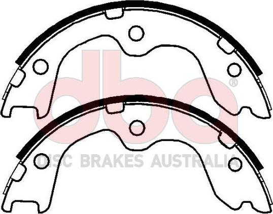 DBA Australia DBAS1968 - Set saboti frana, frana de mana - allinparts.ro