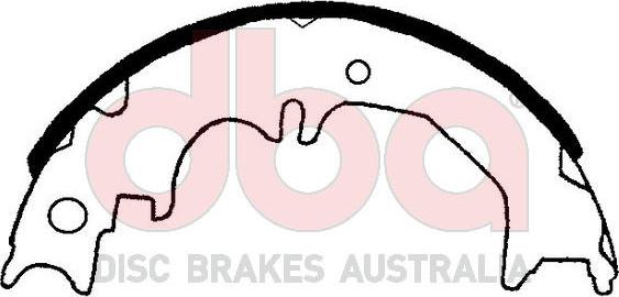 DBA Australia DBAS1745 - Set saboti frana, frana de mana - allinparts.ro