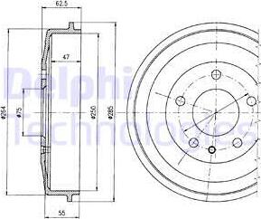 Delphi BF323 - Tambur frana - allinparts.ro