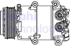 Delphi CS20466 - Compresor, climatizare - allinparts.ro