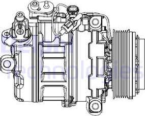 Delphi CS20547 - Compresor, climatizare - allinparts.ro