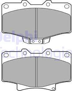 Delphi LP1070 - Set placute frana,frana disc allinparts.ro