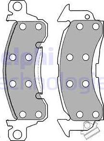 Delphi LP1256 - Set placute frana,frana disc allinparts.ro