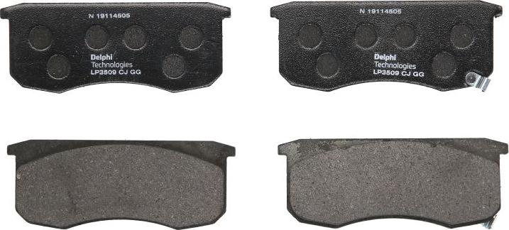 Delphi LP3509 - Set placute frana,frana disc allinparts.ro