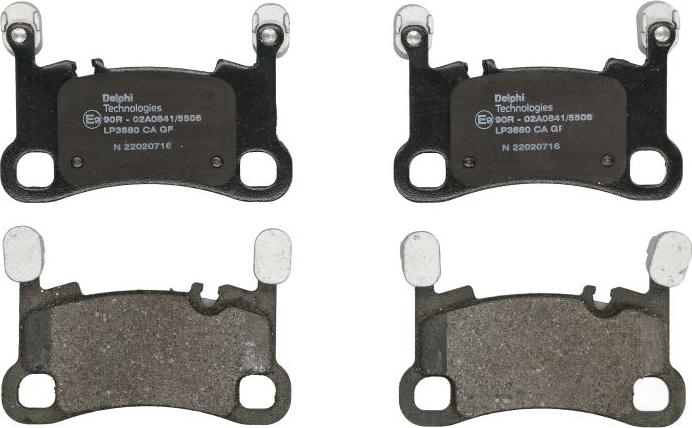 Delphi LP3680 - Set placute frana,frana disc allinparts.ro