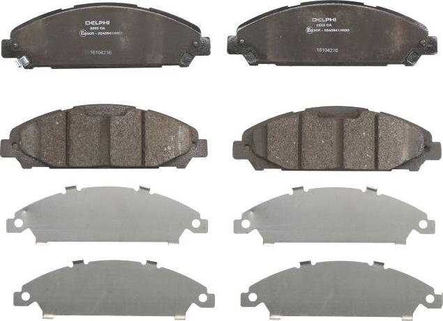 Delphi LP3255 - Set placute frana,frana disc allinparts.ro