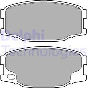 Delphi LP2073 - Set placute frana,frana disc allinparts.ro