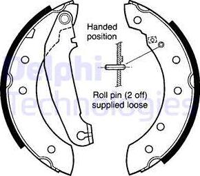 Delphi LS1413 - Set saboti frana allinparts.ro