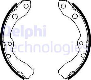 Delphi LS1569 - Set saboti frana allinparts.ro