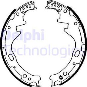 Delphi LS1504 - Set saboti frana allinparts.ro