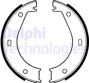 Delphi LS1573 - Set saboti frana, frana de mana - allinparts.ro