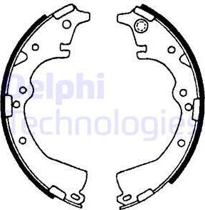 Delphi LS1639 - Set saboti frana allinparts.ro