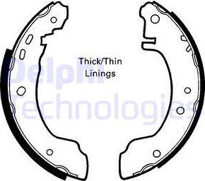 Delphi LS1620 - Set saboti frana allinparts.ro