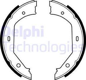 Delphi LS1857 - Set saboti frana, frana de mana - allinparts.ro