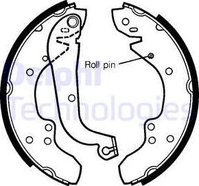 Delphi LS1295 - Set saboti frana allinparts.ro