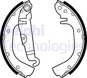 Delphi LS1218 - Set saboti frana allinparts.ro