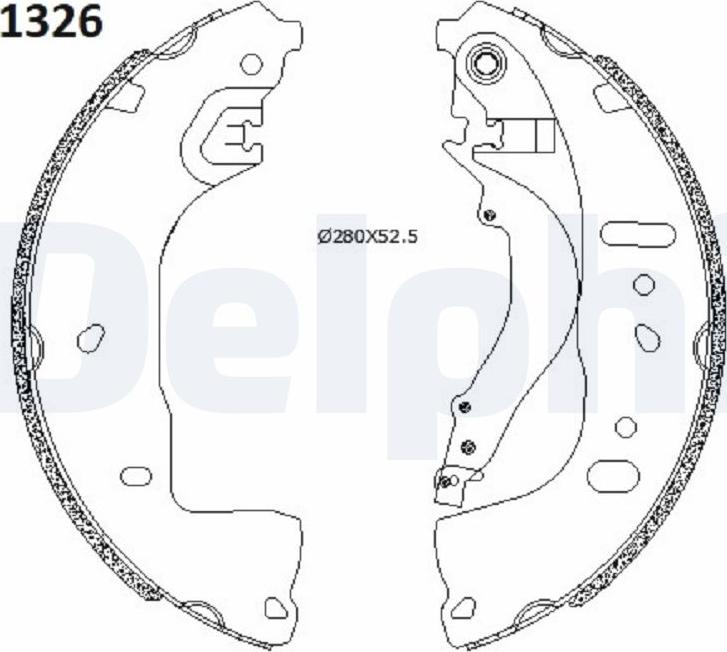 Delphi LS2197 - Set saboti frana allinparts.ro