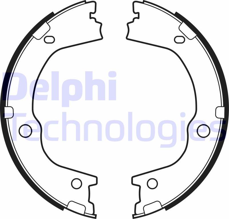 Delphi LS2159 - Set saboti frana, frana de mana - allinparts.ro