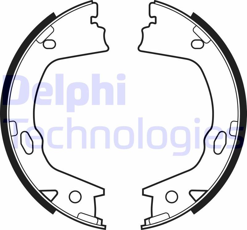 Delphi LS2153 - Set saboti frana, frana de mana allinparts.ro